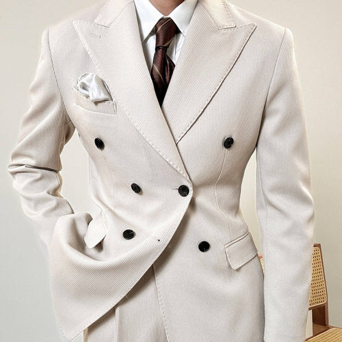 RoyaleForm™ – Spring Double-Breasted Collar Suit Set