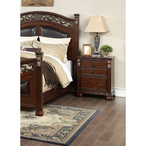 DB Bedroom Furniture Traditional Style Unique Wooden Nightstand