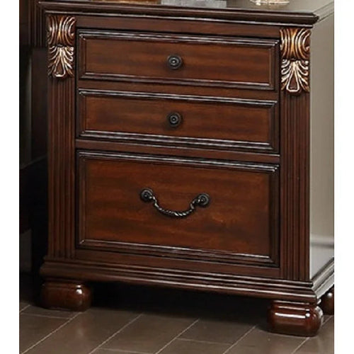 DB Bedroom Furniture Traditional Style Unique Wooden Nightstand