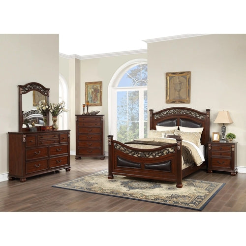 DB Bedroom Furniture Traditional Style Unique Wooden Nightstand