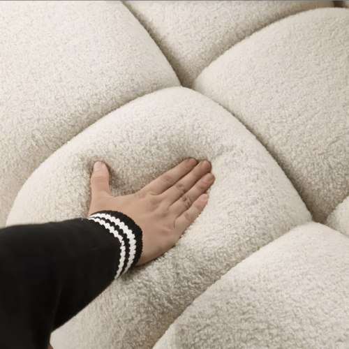LuneluX_Home – 65" Bouclé Marshmallow Sofa | U.S. Comfort Edition
