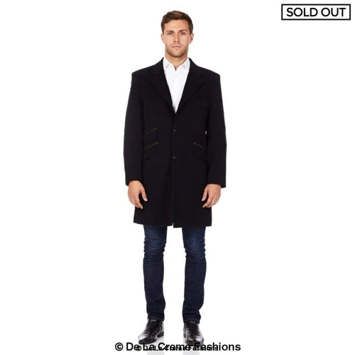 De La Creme MAN - Wool Blend Single Breasted Retro Mod Coat
