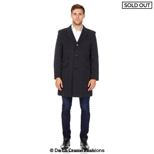 De La Creme MAN - Wool Blend Single Breasted Retro Mod Coat