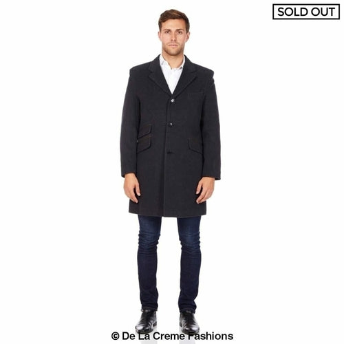De La Creme MAN - Wool Blend Single Breasted Retro Mod Coat