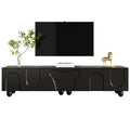 180 Cm Black TV Cabinet With Wooden Legs  A Minimalist And Elegant TV Cabinet With Ample Storage Space, A Unique Design, And Flexible Storage Solutions For A Stylish Living Room.