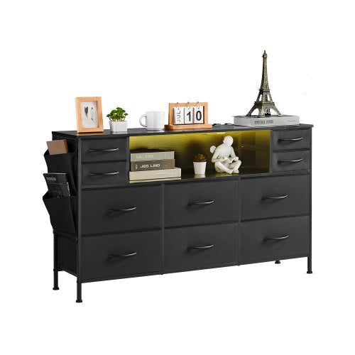 VEVOR 10 Drawer Dresser, Fabric Drawer Dresser with Fabric Bins,