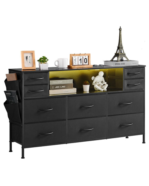 VEVOR 10 Drawer Dresser, Fabric Drawer Dresser with Fabric Bins,
