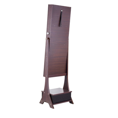 VEVOR Mirror Jewelry Cabinet, Standing Mirror with Storage, Lockable