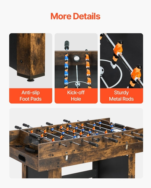 VEVOR 3-in-1 Combo Game Table Set, 54" Air Hockey Table, Multi
