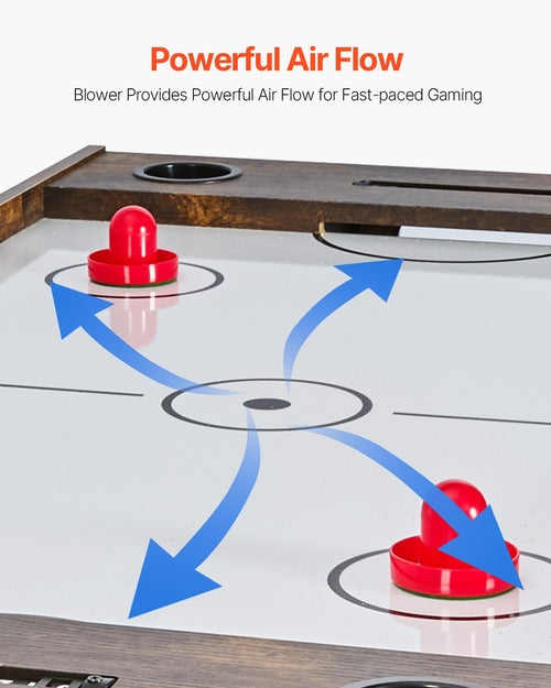 VEVOR 3-in-1 Combo Game Table Set, 54" Air Hockey Table, Multi
