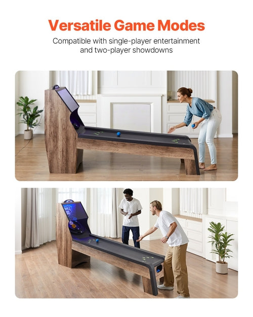 VEVOR 2.74m Roll and Score Classic Arcade Game Table, Indoor Skeeball