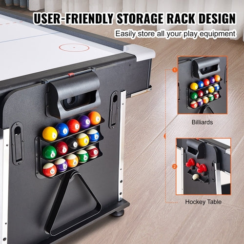 VEVOR 3-in-1 Rotating Swivel Multi Game Table with Air Hockey,