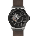 Vento Silver Black Leather